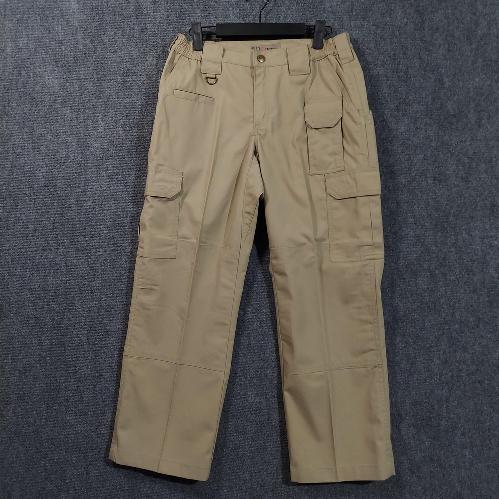 5.11 Tactical Pants Womens 6‎ Khaki Ripstop Cargo Regular Elastic Waist 29x27